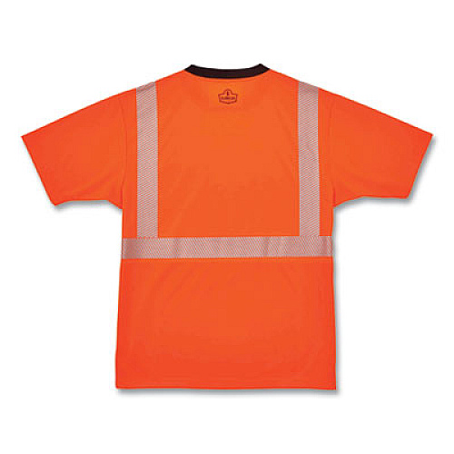 ergodyne GloWear 8280BK Class 2 Performance T-Shirt with Black Bottom, Polyester, X-Large, Orange (22585)