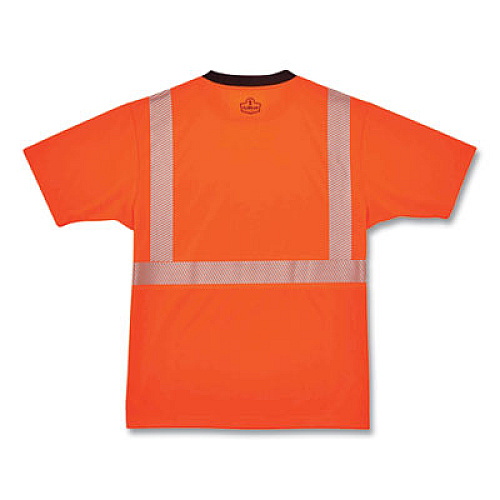 ergodyne GloWear 8280BK Class 2 Performance T-Shirt with Black Bottom, Polyester, 5X-Large, Orange (22589)