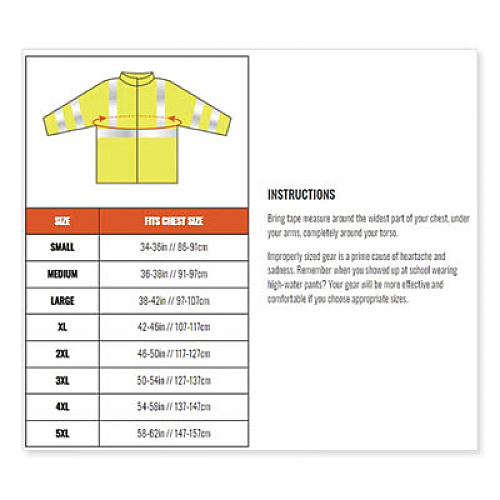 ergodyne GloWear 8386 Class 3 Hi-Vis Outer Shell Jacket, Polyester, X-Large, Lime (25375)
