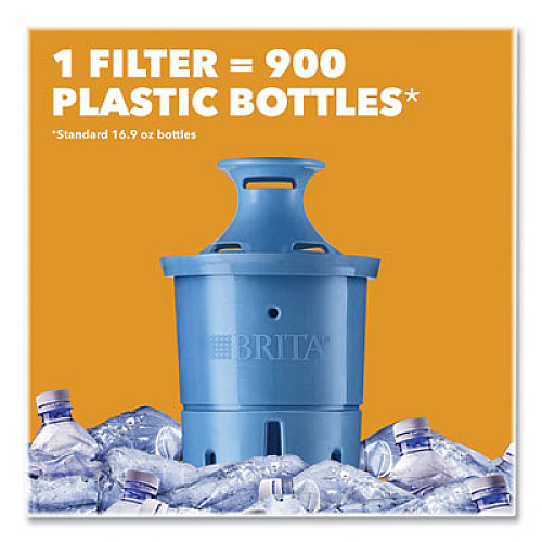 Brita Pacifica Pitcher with Longlast+ Filter, 10 Cups, White/Clear (36515)