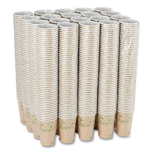 Dixie EcoSmart Recycled Hot/Cold Cups, 16 oz, Paper, Kraft/Green, 1,000/Carton (2346R)
