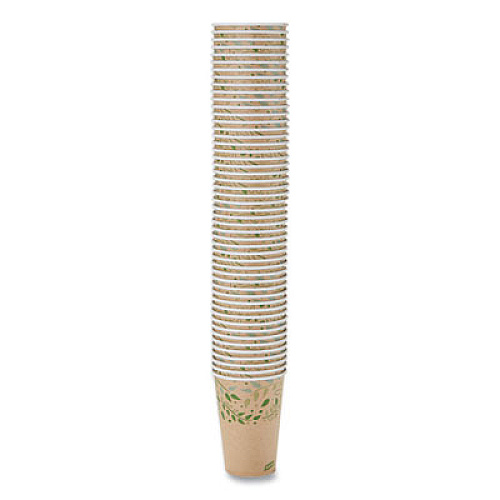 Dixie EcoSmart Recycled Hot/Cold Cups, 16 oz, Paper, Kraft/Green, 1,000/Carton (2346R)