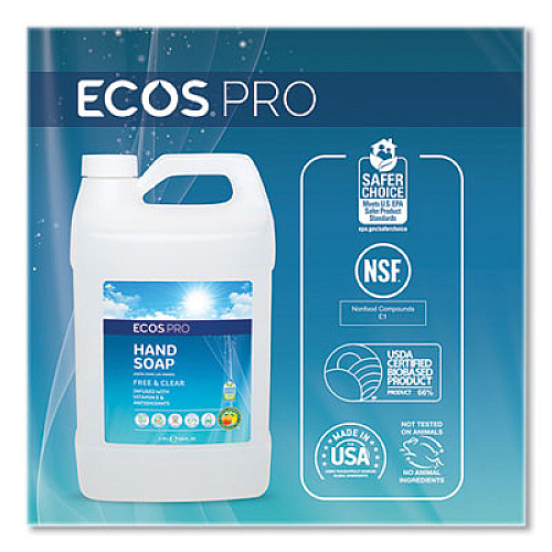 ECOS PRO Liquid Hand Soap, Free and Clear Scent, 1 gal (PL966304)