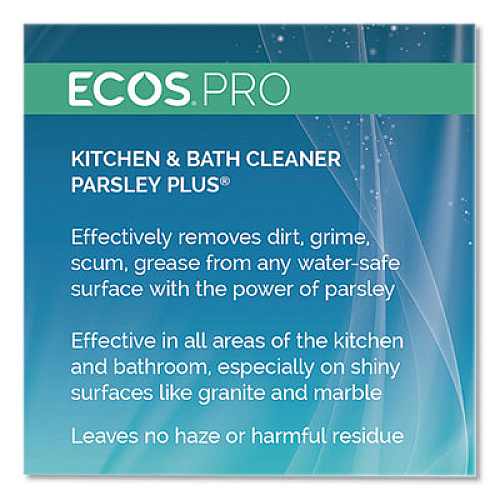 ECOS PRO Parsley Plus All-Purpose Kitchen and Bathroom Cleaner, Herbal Scent, 1 gal Bottle (PL974604)