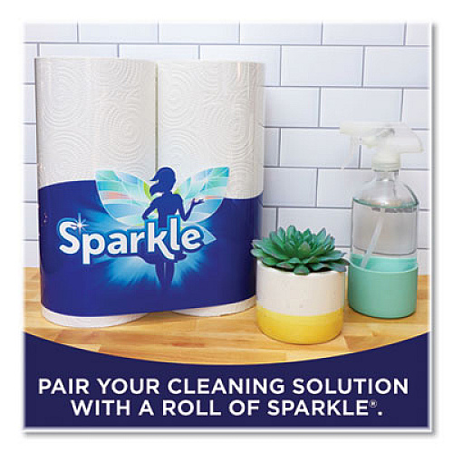 Sparkle Pick-A-Size Perforated Kitchen Double Roll Towels with Thirst Pockets, 2-Ply, 11 x 6, White, 110 Sheets/Roll, 24 Rolls/Pack (2226450)