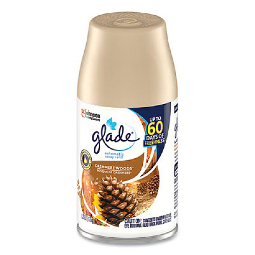 Glade Automatic Air Freshener, Cashmere Woods, 6.2 oz, 4/Carton (344757)