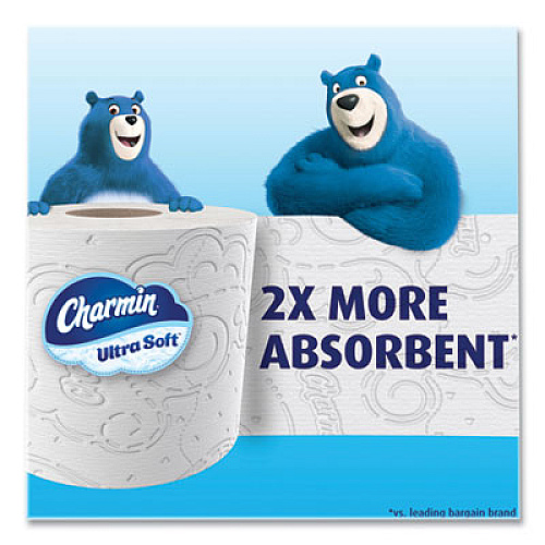 Charmin Ultra Soft Bathroom Tissue, Mega Roll, Septic Safe, 2-Ply, White, 244 Sheets/Roll, 30 Rolls/Pack (01537)