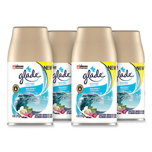 Glade Automatic Air Freshener, Aqua Waves, 6.2 oz, 4/Carton (325078)