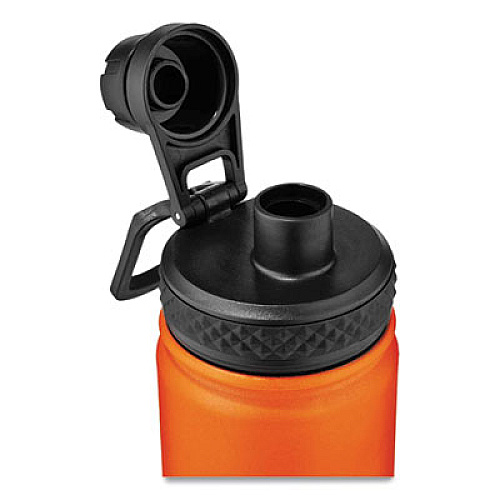 ergodyne Chill-Its 5152 Insulated Stainless Steel Water Bottle, 25 oz, Metal, Orange (13166)