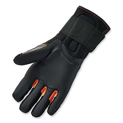ergodyne ProFlex 9012 Certified AV Gloves + Wrist Support, EN388: 2121X, 15" Long, Large, Black, Pair (17734)