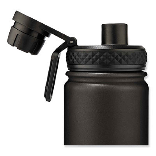 ergodyne Chill-Its 5152 Insulated Stainless Steel Water Bottle, 25 oz, Metal, Black (13167)
