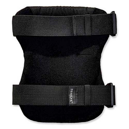 ergodyne ProFlex 335 Slip-Resistant Rubber Cap Knee Pads, Buckle Closure, One Size Fits Most, Black Cap, Pair (18335)