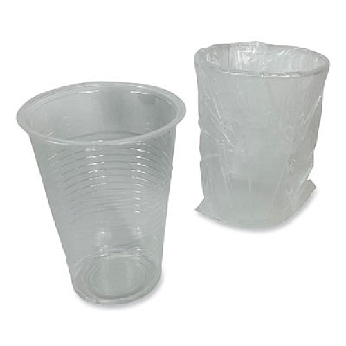 Boardwalk Translucent Plastic Cold Cups, Individually Wrapped, 9 oz, 1,000/Carton (WRAPCUP)