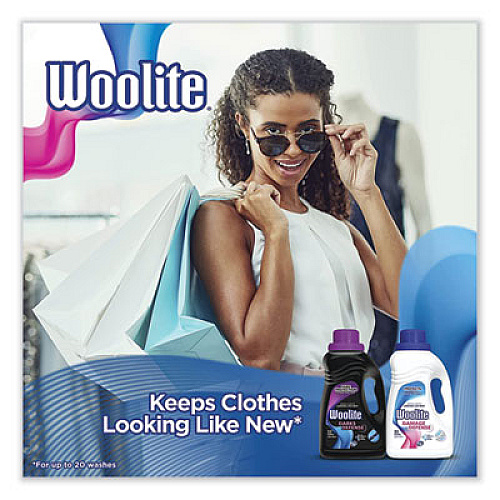 WOOLITE Damage Defense Laundry Detergent, Light Floral, 50 oz Bottle, 6/Carton (77940CT)