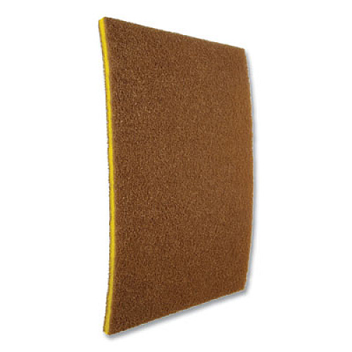 Scotch-Brite Clean and Shine Pad, 20 x 14, Brown/Yellow, 5/Carton (09555)