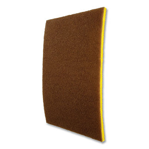 Scotch-Brite Clean and Shine Pad, 20 x 14, Brown/Yellow, 5/Carton (09555)