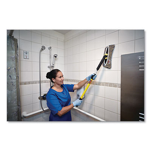 Rubbermaid Commercial HYGEN HYGEN MF Flexi Frame Scrubber Mop Covers, Microfiber, 8.3 x 8.3, Yellow, 12/Carton (Q88100YEL)