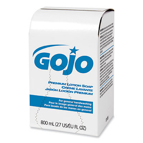 GOJO Premium Lotion Soap Refill, Waterfall Scent, 800 mL, 12/Carton (910612CT)