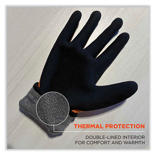 ergodyne ProFlex 7551 ANSI A5 Coated Waterproof CR Gloves, EN388: 4X43E, 10" Long, Small, Orange, Pair (17672)