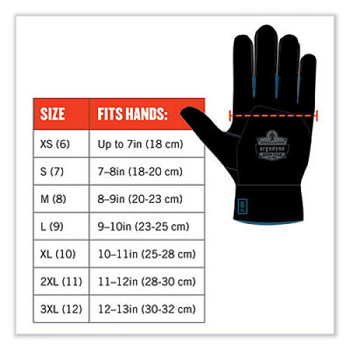 ergodyne ProFlex 7551 ANSI A5 Coated Waterproof CR Gloves, EN388: 4X43E, 10" Long, Medium, Orange, Pair (17673)