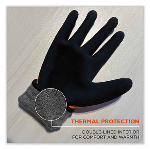 ergodyne ProFlex 7551-CASE ANSI A5 Coated Waterproof CR Gloves, EN388: 4X43E, 11" Long, XX-Large, Orange, 144 Pairs/Carton (17996)