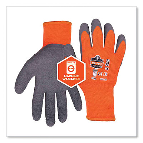 ergodyne ProFlex 7401-CASE Coated Lightweight Winter Gloves, EN388: 2131X, 10" Long, Medium, Orange, 144 Pairs/Carton (17893)