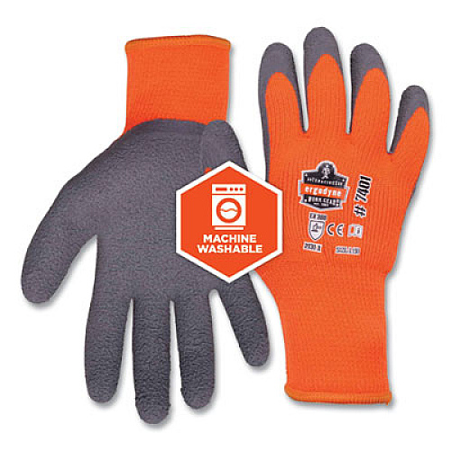 ergodyne ProFlex 7401-CASE Coated Lightweight Winter Gloves, EN388: 2131X, 11" Long, XX-Large, Orange, 144 Pairs/Carton (17896)