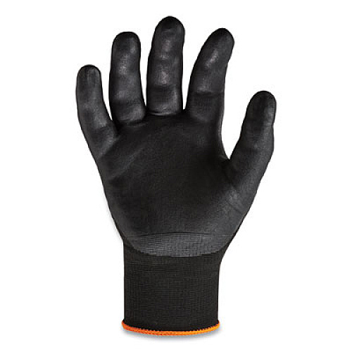 ergodyne ProFlex 7001-CASE Nitrile Coated Gloves, EN388: 4121X, 8.25" Long, Small, Black, 144 Pairs/Carton (17852)