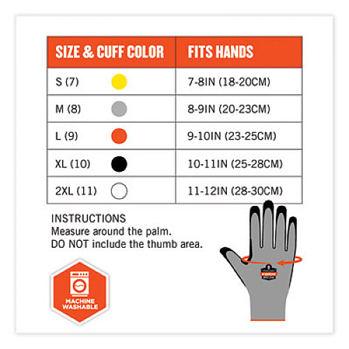 ergodyne ProFlex 7031-CASE ANSI A3 Nitrile-Coated CR Gloves, EN388: 4X42C, 10.5" Long, XX-Large, Gray, 144 Pairs/Carton (17886)