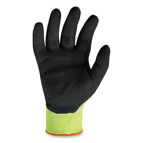 ergodyne ProFlex 7021 Hi-Vis Nitrile-Coated CR Gloves, EN388: 4342B, 8.75" Long, Medium, Lime, Pair (17963)