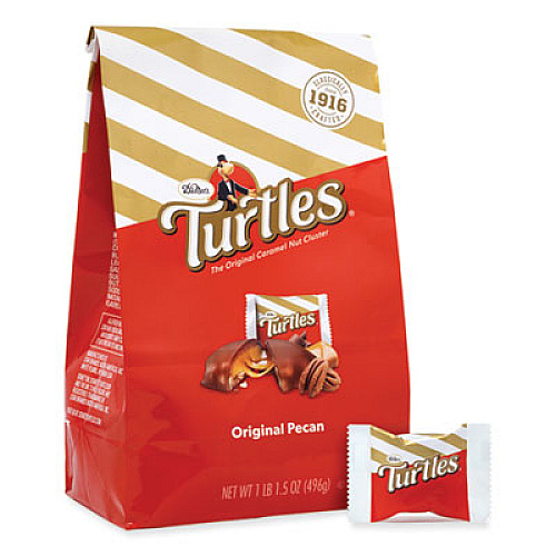 DeMet's Original Turtle Bites, Original Pecan, 1 lb, 1.5 oz Bag (22002036)