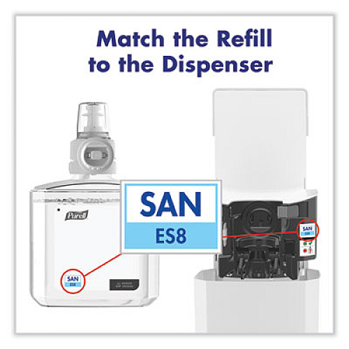 PURELL ES8 Touch Free Hand Sanitizer Dispenser, 1,200 mL, 5.25 x 8.56 x 12.13, White (772001)