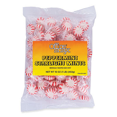 Office Snax Candy Assortments, Starlight Peppermint Candy, 1 lb Bag (00670)