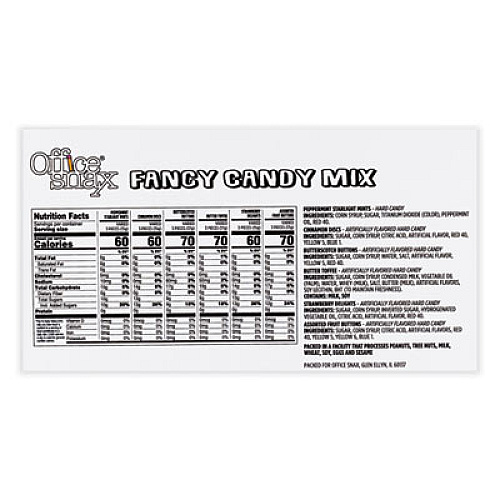 Office Snax Candy Assortments, Fancy Candy Mix, 1 lb Bag (00668)