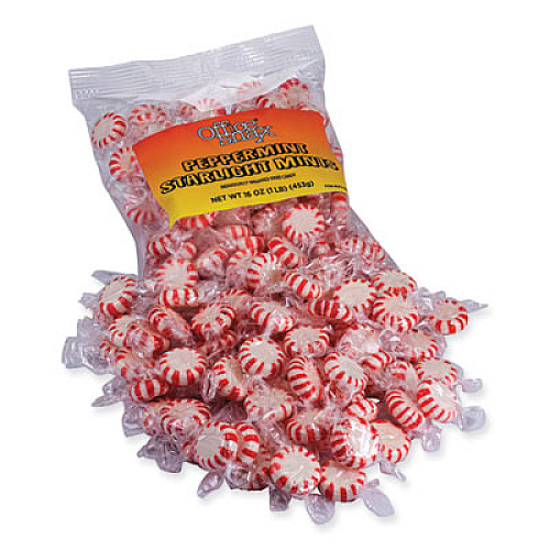 Office Snax Candy Assortments, Starlight Peppermint Candy, 1 lb Bag (00670)