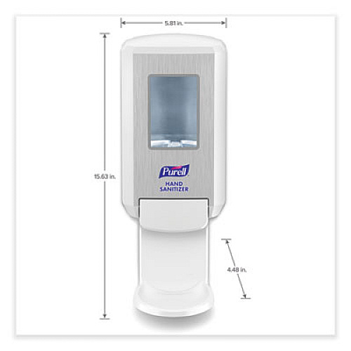 PURELL CS4 Hand Sanitizer Dispenser, 1,200 mL, 6.12 x 4.48 x 10.81, White (512101)