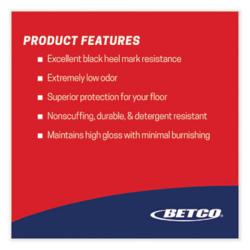 Betco Untouchable Floor Finish with SRT, 1 gal Bottle, 4/Carton (6060400)