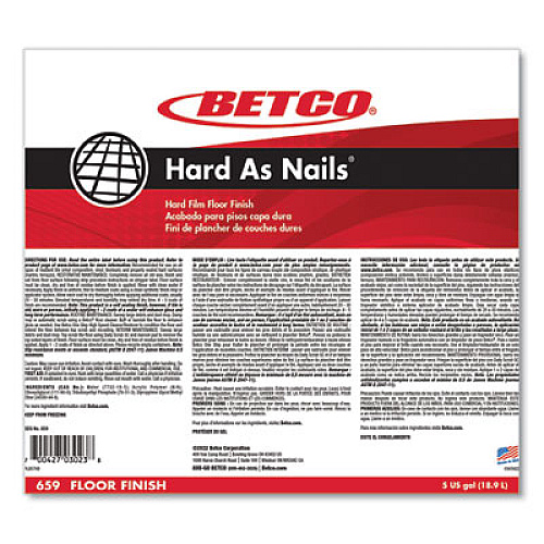 Betco Hard as Nails Floor Finish, 5 gal Bag-in-Box (659B500)