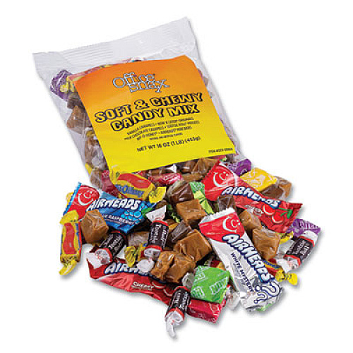 Office Snax Candy Assortments, Soft and Chewy Candy Mix, 1 lb Bag (00664)