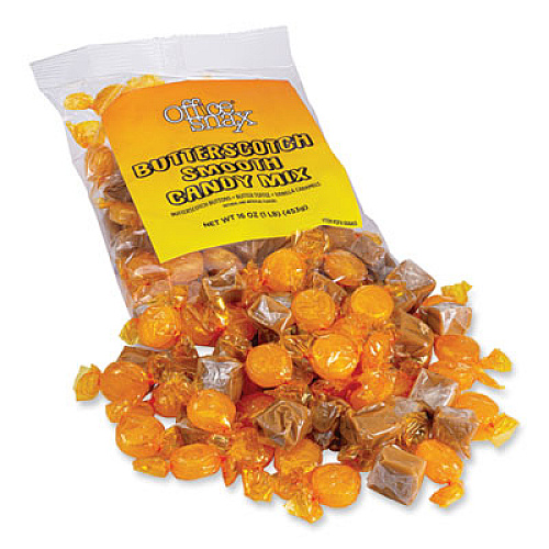 Office Snax Candy Assortments, Butterscotch Smooth Candy Mix, 1 lb Bag (00665)