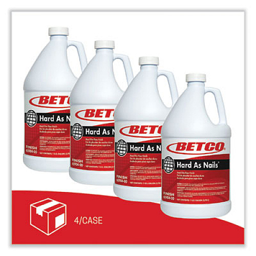 Betco Hard As Nails Floor Finish, 1 gal Bottle, 4/Carton (6590400)
