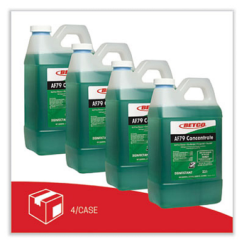 Betco AF79 Acid-Free FastDraw Bathroom Cleaner Concentrate, Ocean Breeze Scent, 2 L Bottle, 4/Carton (3314700)