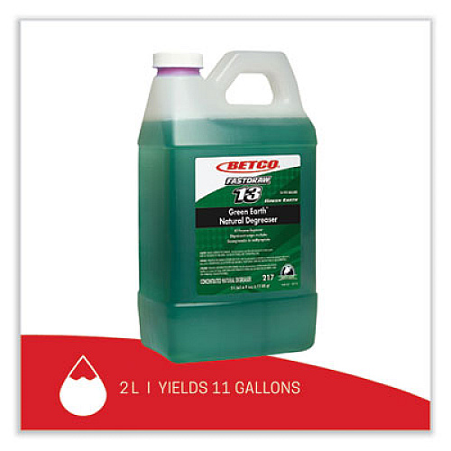 Betco Green Earth Natural FastDraw Degreaser, Mild Scent, 2 L Bottle, 4/Carton (2174700)