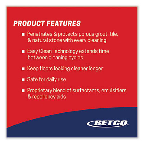 Betco Stone, Tile, Grout Cleaner and Protectant, Pleasant Scent, 1 gal Bottle, 4/Carton (16850400)