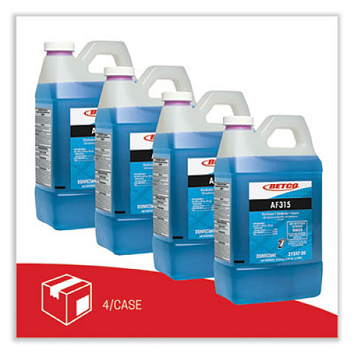 Betco AF315 FastDraw Disinfectant Cleaner, Citrus Floral Scent, 2 L Bottle, 4/Carton (3154700)
