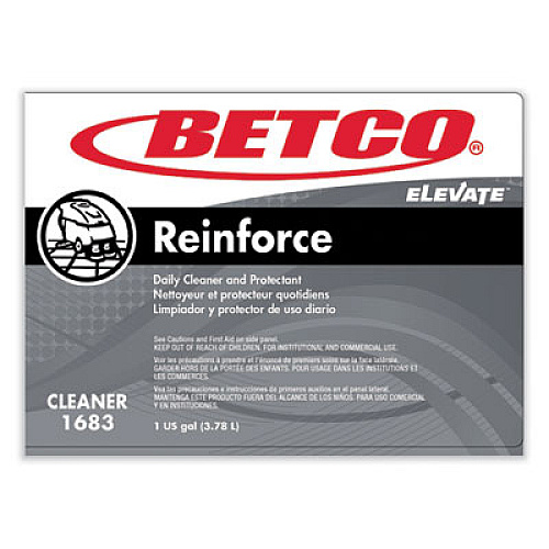 Betco Reinforce Floor Cleaner and Protectant, Lemon Scent, 1 gal Bottle, 4/Carton (16830400)
