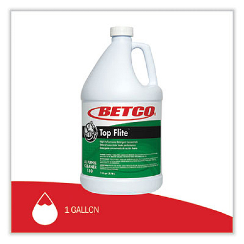 Betco Top Flite All-Purpose Cleaner, Mint Scent, 1 gal Bottle, 4/Carton (1500400)