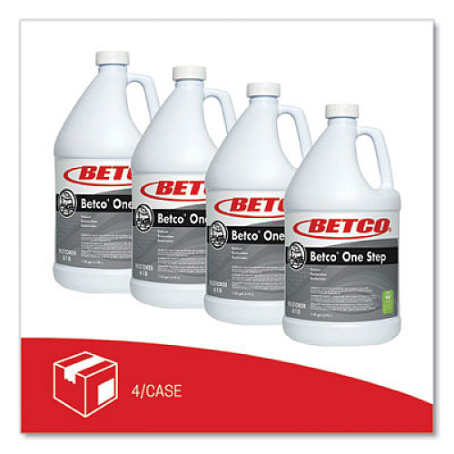 Betco One Step Floor Restorer, Lemon Scent, 1 gal Bottle, 4/Carton (6180400)