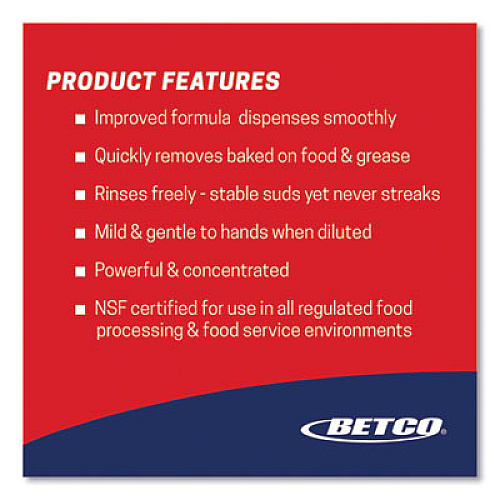 Betco Symplicity In-Sync Premium Hand Dishwashing Detergent, Fresh Ozonic Scent, 1 gal Bottle, 4/Carton (18510400)