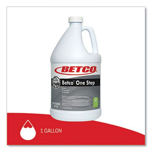 Betco One Step Floor Restorer, Lemon Scent, 1 gal Bottle, 4/Carton (6180400)